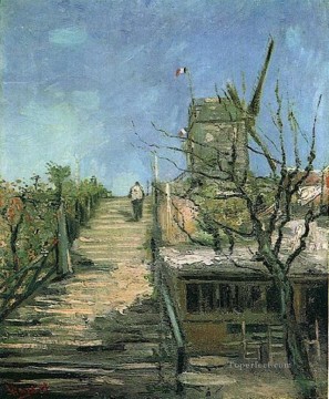 Molino de viento en Montmartre Vincent van Gogh Pinturas al óleo